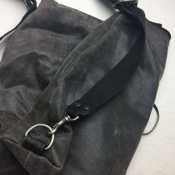 Art-Berg Do Gray Suede Zip Top Adjustable Shoulder Messenger Bag - Picture 4 of 11